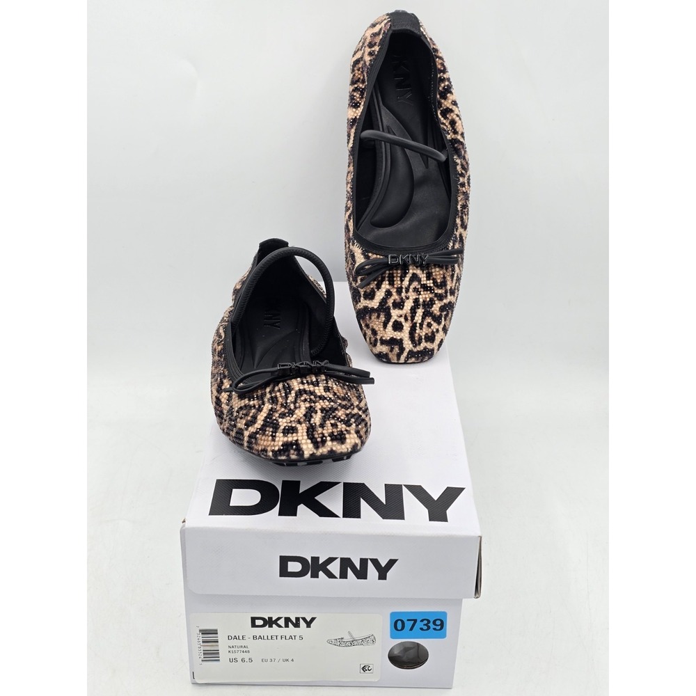 NIB DKNY Women's Dale Ruched‎ Ballet Flat - Natural - Size 6.5